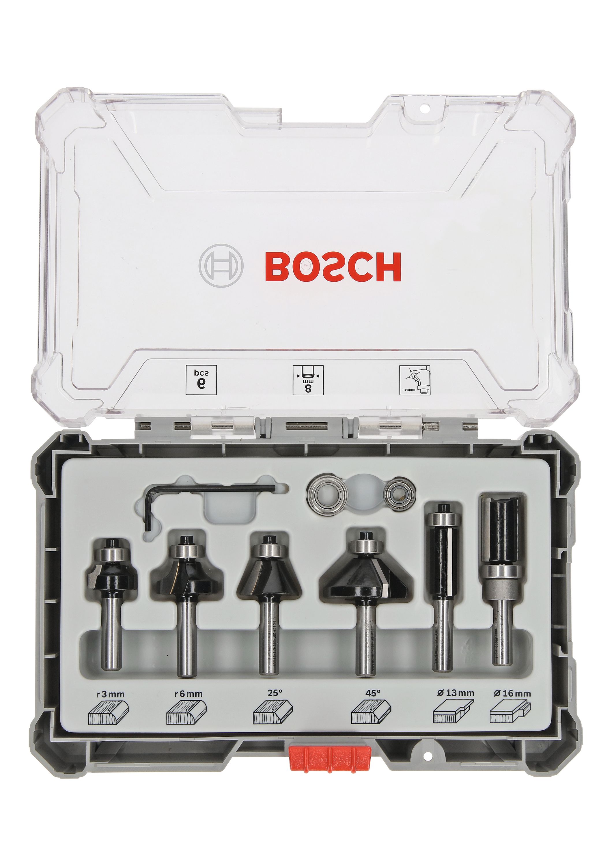 Bosch Rand- und Kantenfräser-Set (6-teilig)